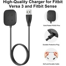 Compact USB Charger Cable Adapter for Fitbit Versa 4/3/lite