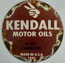 ENAMEL MOTOR OIL SIGN