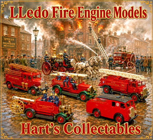 Vintage lledo fire engines - x,