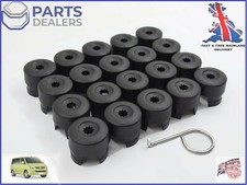 WHEEL NUT COVERS FOR VW TRANSPORTER T5 T5.5 TOUAREG AMAROK BOLT CAPS BLACK