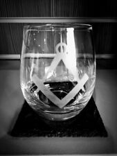 Masonic engraved glass and
