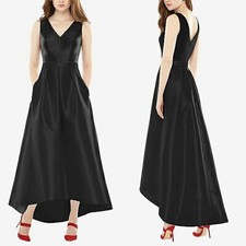 Alfred Sung Black Satin Gown