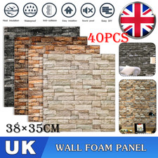 3D Large Self-adhesive Tile Brick  Wall Sticker Waterproof Foam Panel Wallpaper.
