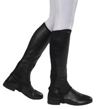 Saxon Equileather Half Chaps - Black