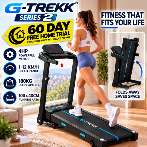 Trekk 4hp treadmill 180kg - 4hp,