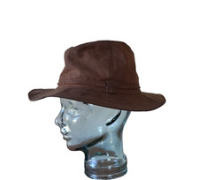 Unisex Brown Waxed Hat Wide