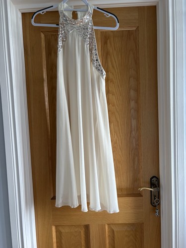 Lipsy halterneck ivory dress - halterneck,