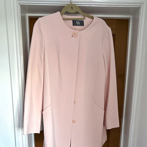 Bhs pink collarless button - pink,