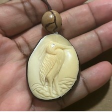 Ivory Nut Carved Pendant -