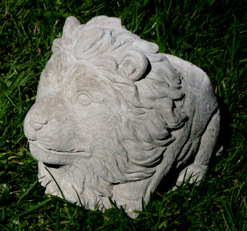 Lion garden stone planter - stone,