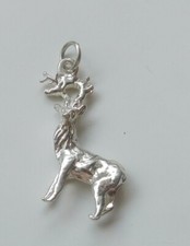 Sterling silver stag - stag, charm
