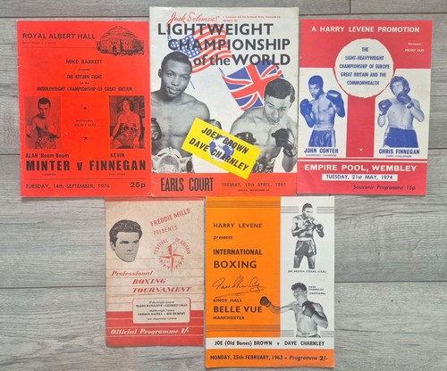 Vintage boxing programmes - vintage,