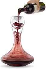 Red wine decanter twister - red,