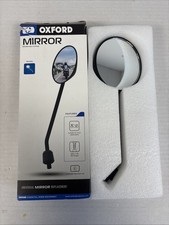 Oxford OX576 Round Motorcycle Rearview Mirror Glass 10mm - Black