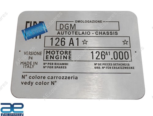 Nameplate plate chassis - nameplate, id
