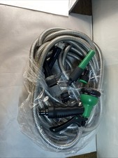 50ft 304 Stainless Steel Garden Hose, Heavy Duty Flexible Metal Water Pipe 