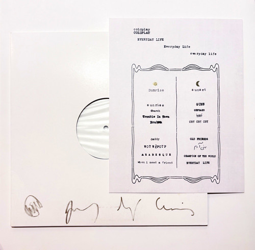Coldplay everyday life signed - coldplay,