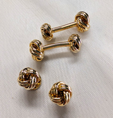 Vintage gold tone love knot - vintage,