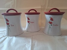Dunelm red poppy - red, tea