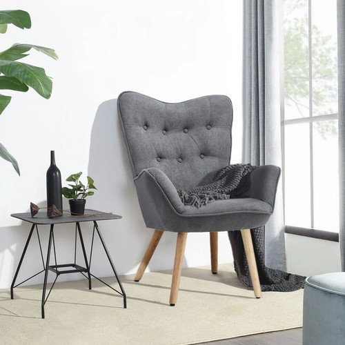 Grey linen occasional - grey, chair