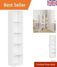 White wooden shelf bookcase - white,