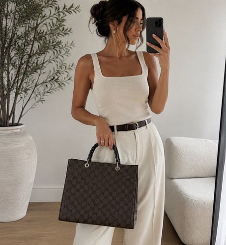 Vintage gucci nylon bamboo - gucci,