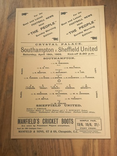 1902 cup final - 1902, fa