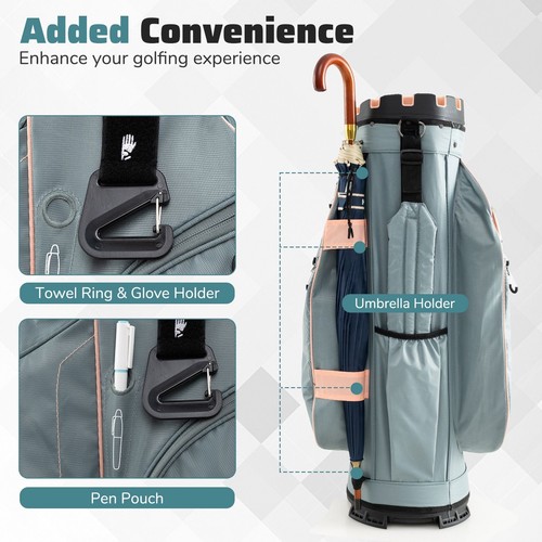 Golf cart bag molded lock - molded, top