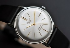  NOS! Poljot De Luxe Extra SLIM Watch  Men's Vintage Case Stainless Steel R