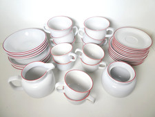Poole Tango White Red Stoneware Breakfast Cups Plates Bowls Multi Choice
