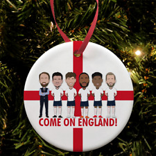 England Football Come On England Christmas Tree Decoration Bauble Ceramic etc