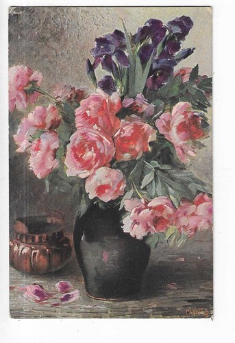 Fancy card illustration - card, peony