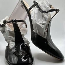 Mulberry Black T-Bar Patent Leather Shoes EU 37 (UK 4) New