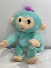 Turquoise Purple Hair Fingerling Interactive Laughing Plush Teddy Very Good