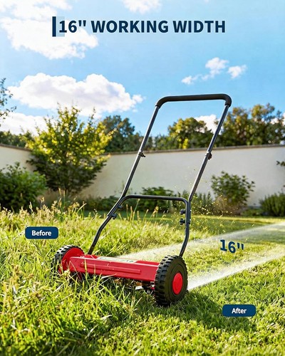 Manual push reel lawn - 16'',