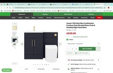 Navy blue combined vanity unit
