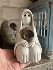 Ammonite Fossil Ghost Ornament