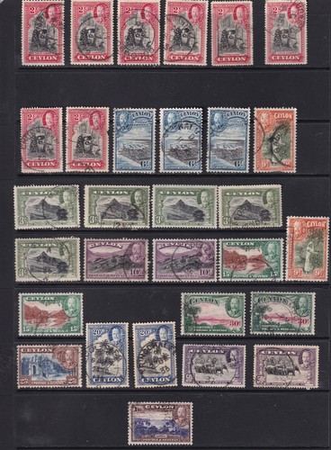 Ceylon stamps 1935 - stamps, sg