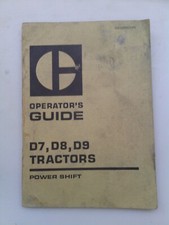 Caterpillar D7 D8 D9 power shift tractor operators guide. Genuine Cat book. 