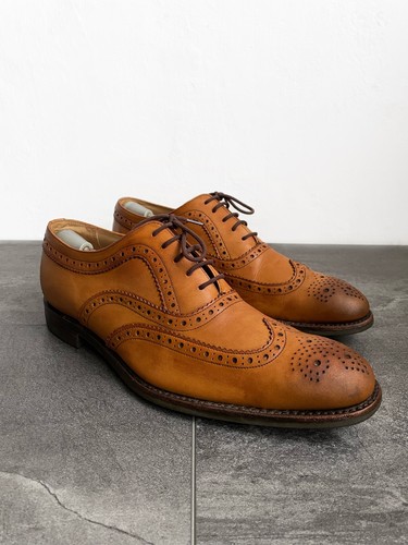 Loake bovey tan leather brogue - loake,