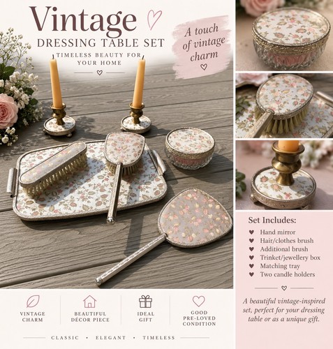 Vintage dressing table mirror - table,