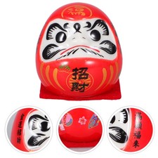 Figurine Decor Ceramic Japanese Japanese Darma Statue Wealth Darma Figurine