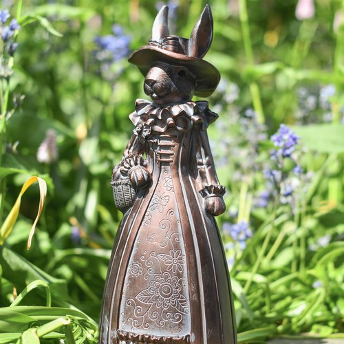 Lady rabbit garden statue - garden,