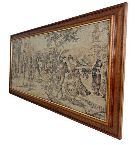 Vintage framed tapestry - framed,