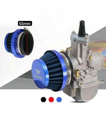 Universal 55mm Carburetor Air Filters Velocity Stacks For Motorcycle Carb