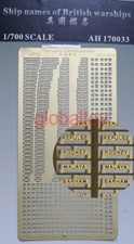 Artist Hobby 1/700 Ship names