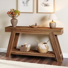 63" Console Table, Solid Wood