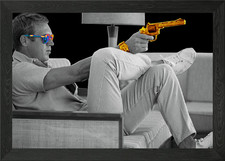 Steve McQueen gun Framed Wall