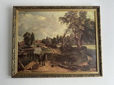 Vintage Canvas Print Framed John Constable “The Mill” Reproduction 1817 Original