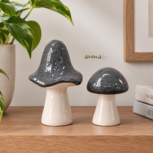 Set ceramic mushroom - set,